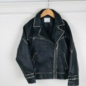 zara kids leather jacket